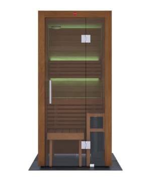 Harvia Utu Single 1 Person Glass Front Sauna Cabin ThermoAspen