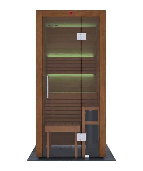 Harvia Utu Single 1 Person Glass Front Sauna Cabin ThermoAspen