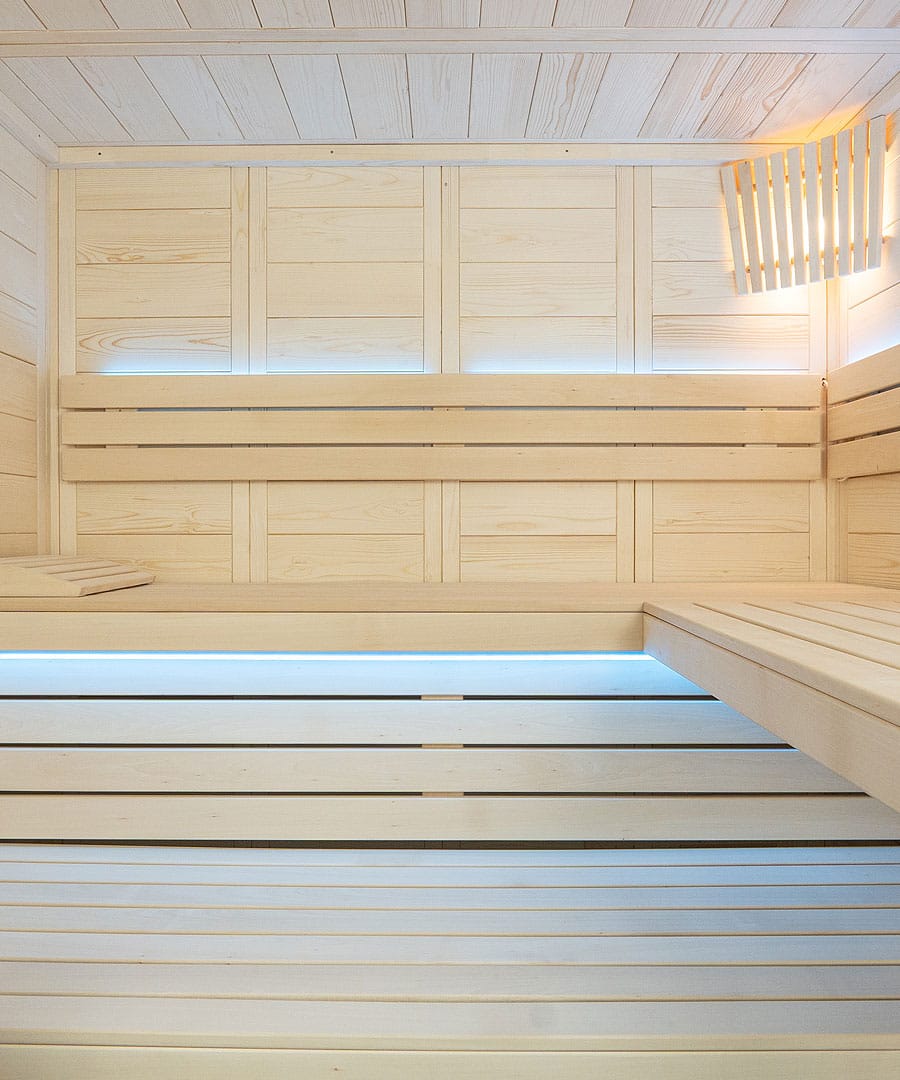 Harvia Alaska View Interior Benches and Optional LED Lighting