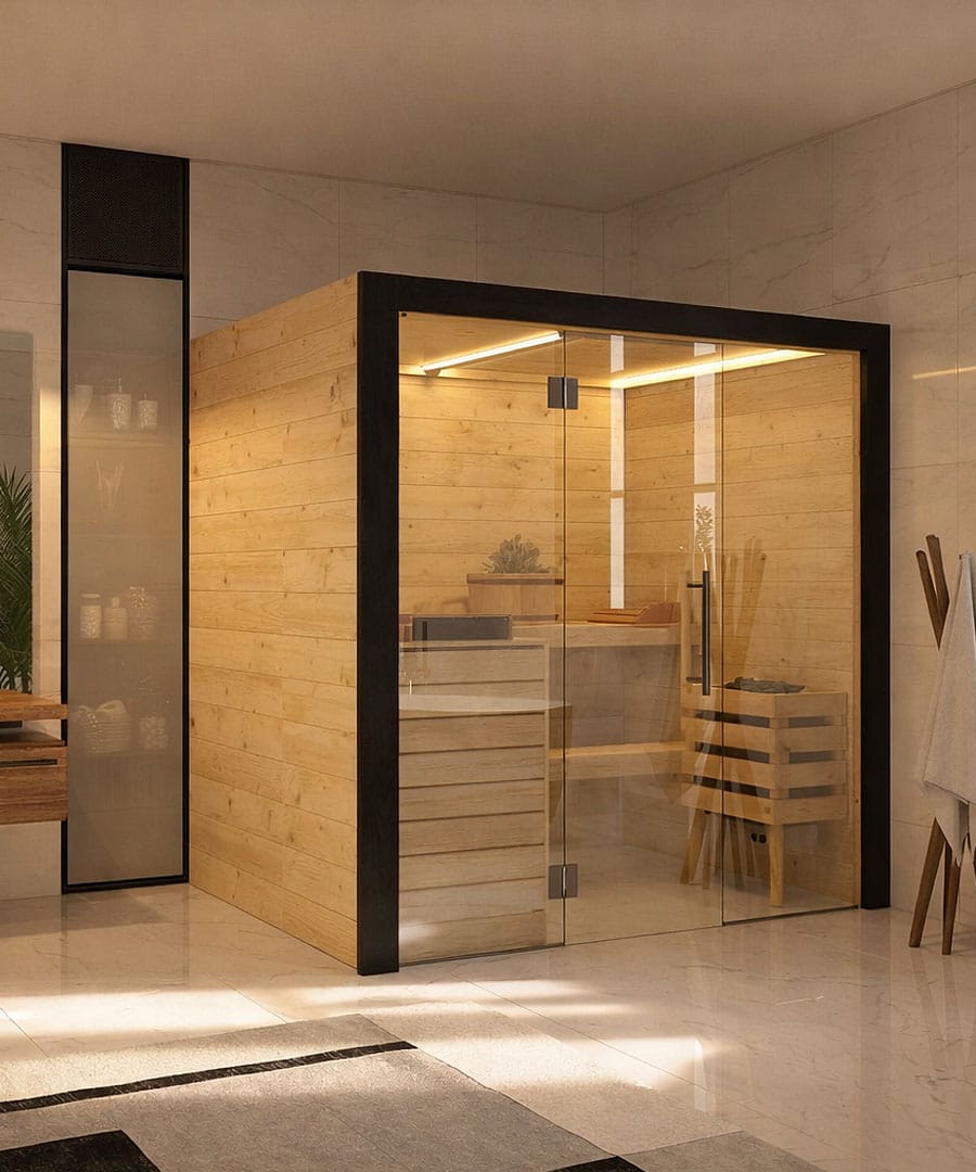 Harvia Family Medium Home Spa Installation