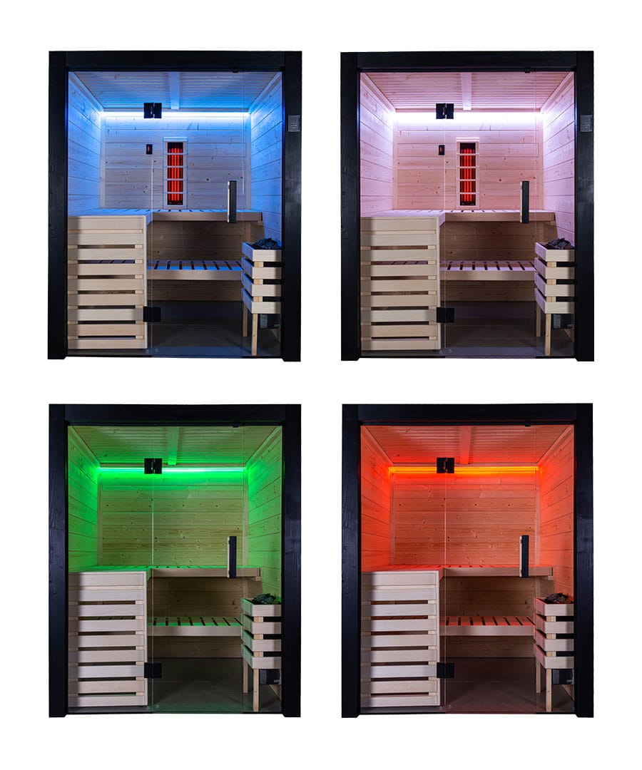 Harvia Family Small 2-3 Person Glass Front Sauna Cabin - Image 8