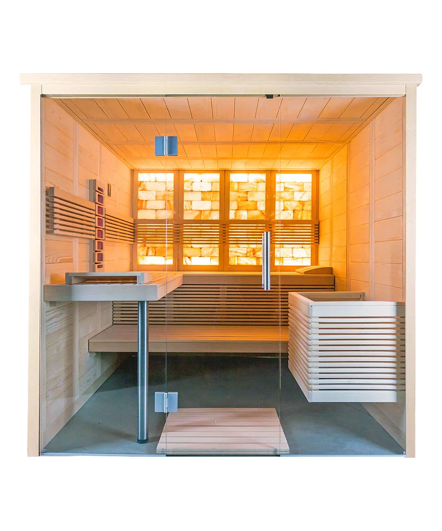 Harvia Himalaya Large Infra+ 5 Person Salt Sauna Hybrid Cabin