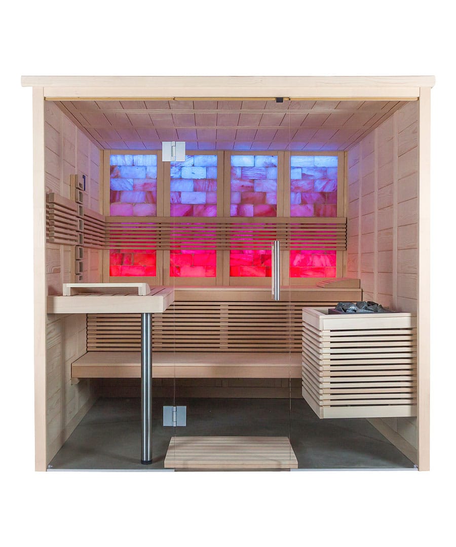 Harvia Himalaya Large Infra+ 5 Person Salt Sauna Hybrid Cabin - Image 7