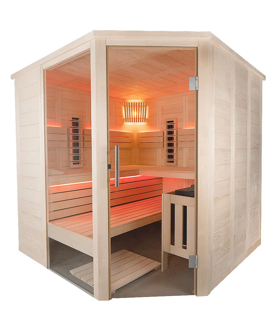 Harvia Alaska Corner Infra+ with RGBW Mood Lighting