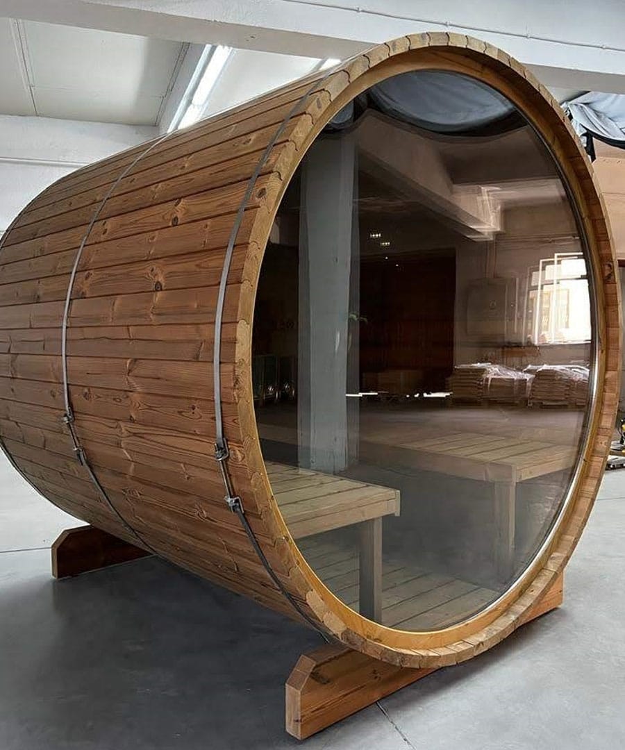 Harvia Kaski View Barrel Sauna Factory Assembly
