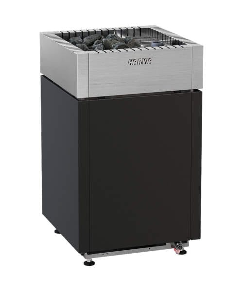 Harvia Qube Combi Electric Steam Sauna Heater Black Stainless Steel