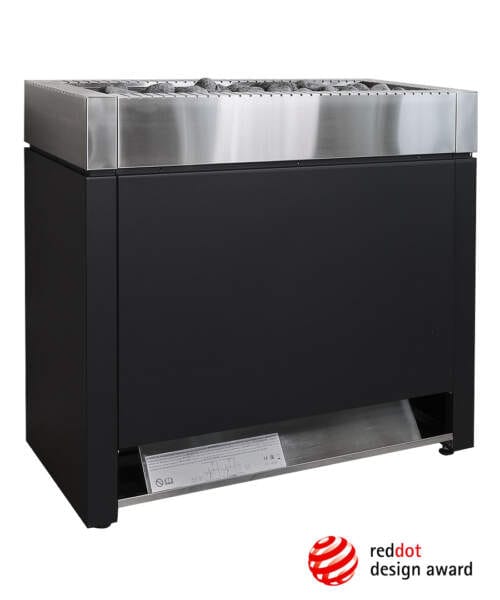 Harvia Qube Pro Commercial Sauna Heater Silver Black Protective Coating