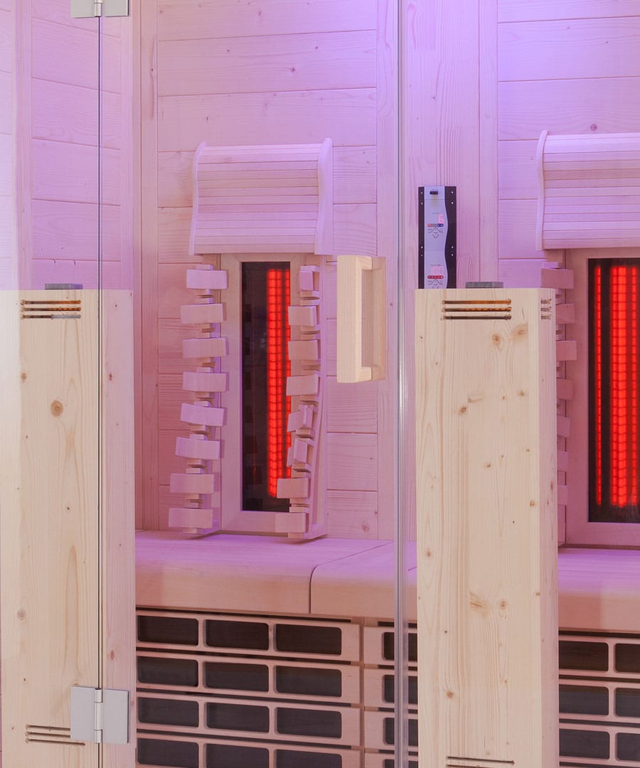 Harvia VitaMy Infrared Radiators Installed in Sauna
