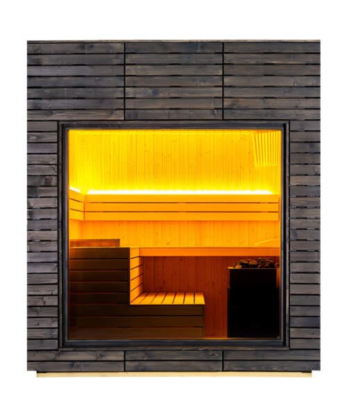 Harvia Alpina Medium Outdoor Sauna Cabin Spruce Rhomboid Cladding