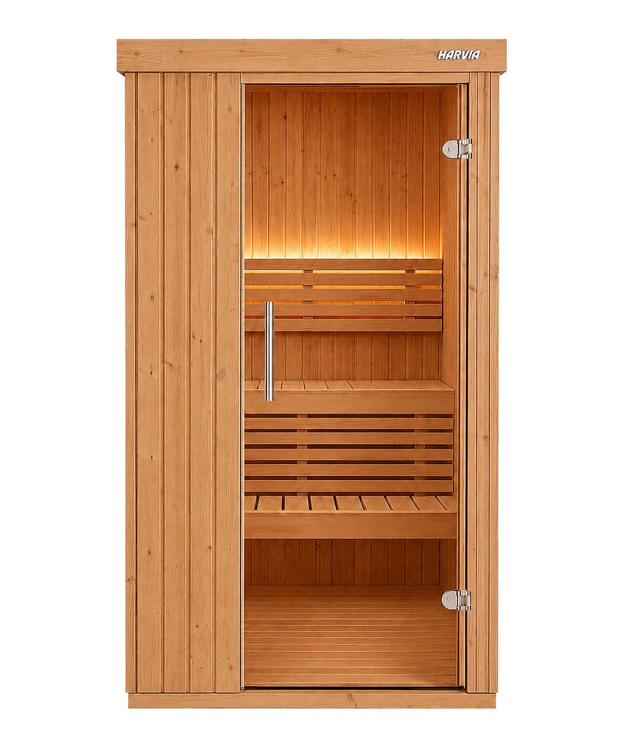 Harvia Variant Mini Alder Wood Panelling Alder Interior