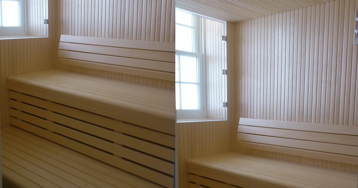 Custom Designed Luxury Sauna Commissioned by Chadacre Hall Suffolk