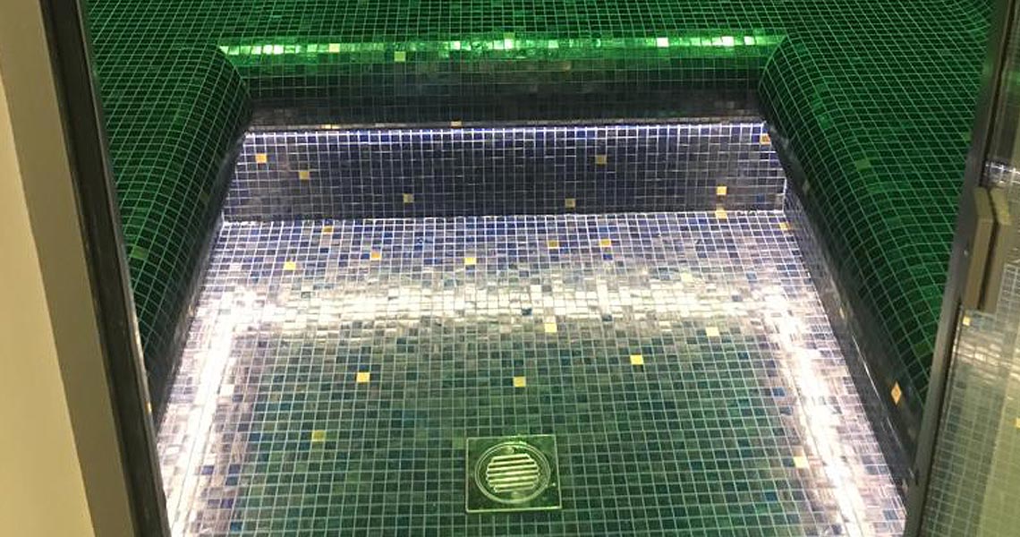 Bespoke Tiled Steam Room with LED Lighting Installed for Ascot Client