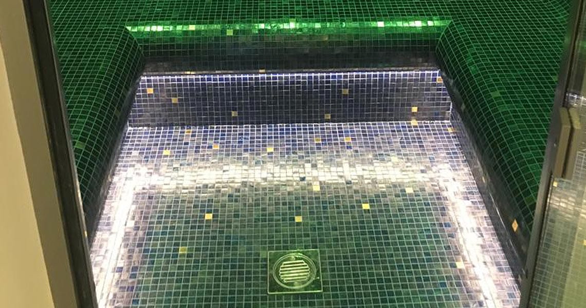 Bespoke Tiled Steam Room with LED Lighting Installed for Ascot Client