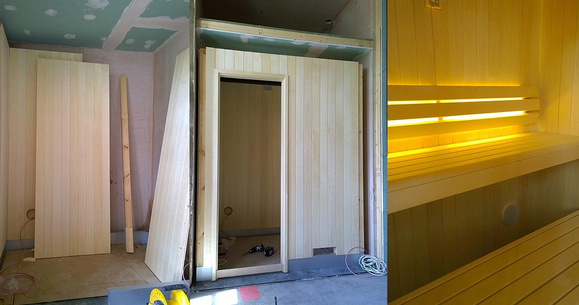 Pre-fabricated Home Sauna Installed into Master Bathroom for London Client