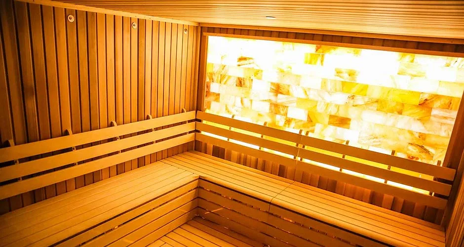 Backlit salt sauna design