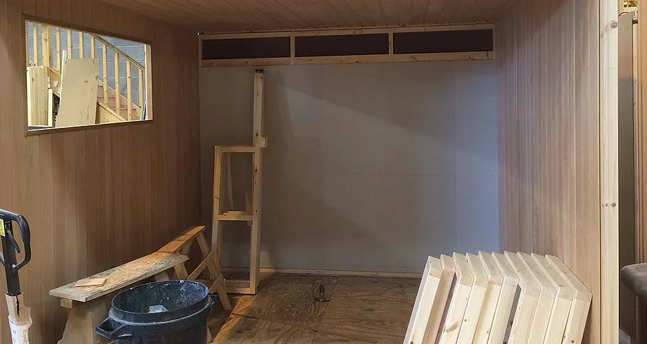 Construction of DIY sauna kit