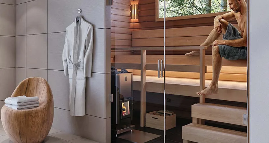 Custom built wood firedsauna