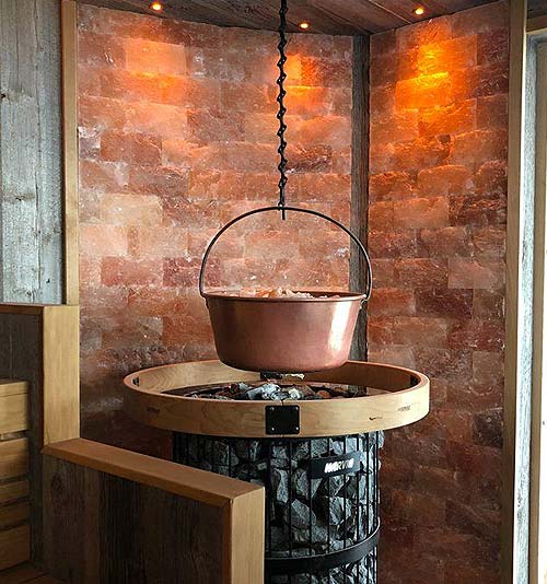 Salt grotto and walnut design sauna, Custom design