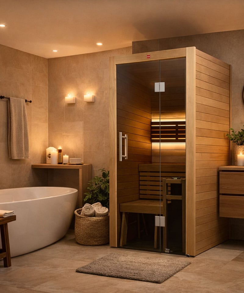 Harvia UTU Mini 1 Person Glass Front Sauna Cabin ThermoAspen Harvia UTU Mini 1 Person Glass Front Sauna Cabin ThermoAspen